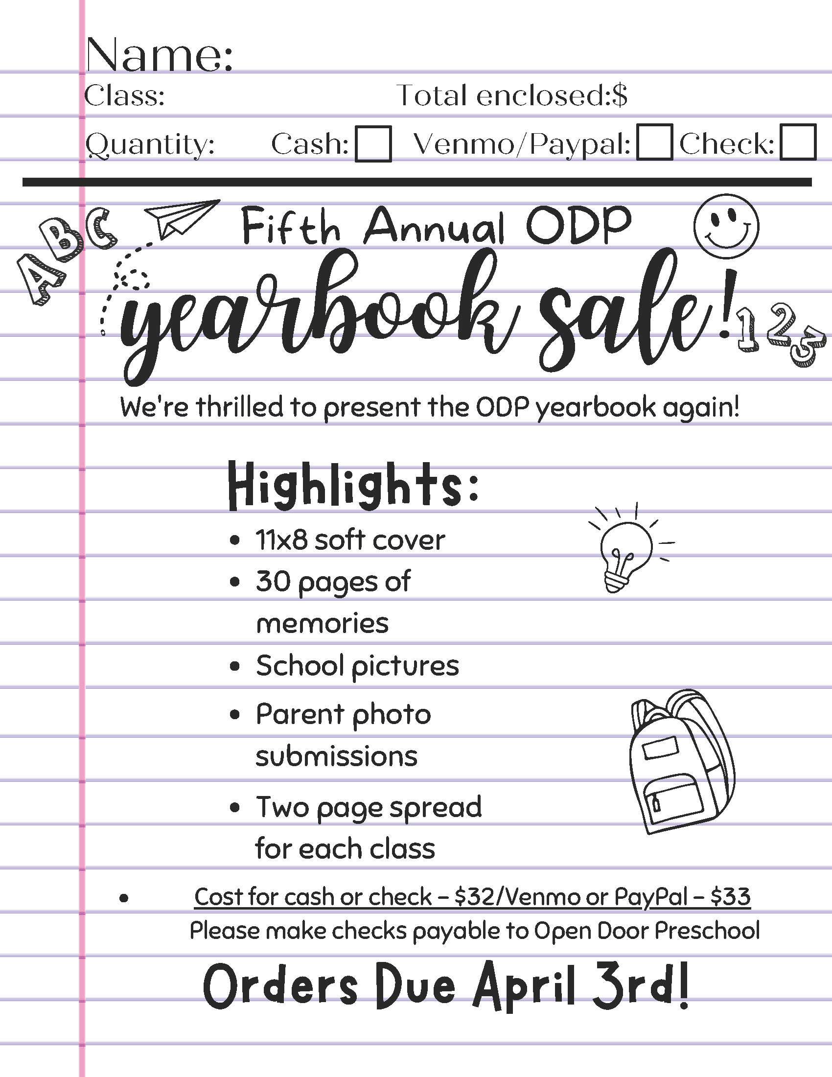 Yearbook sale